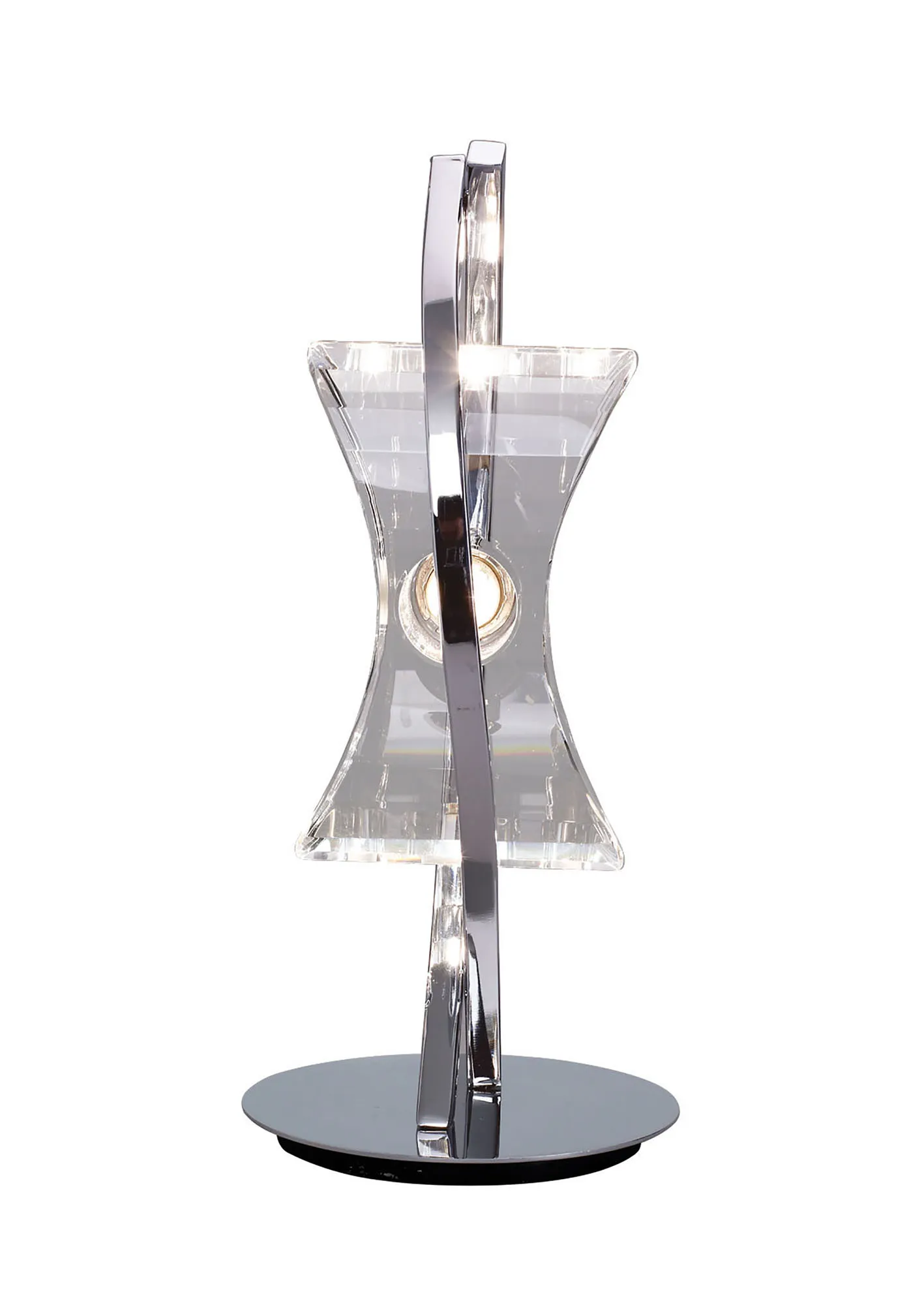 Kromo Polished Chrome Table Lamps Mantra Armed Table Lamps